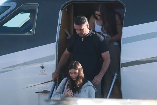 Getty Images The Bolsonaro family seen departing a plane