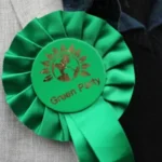 PA Media Stock image of a Green Party rosette