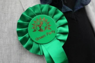 PA Media Stock image of a Green Party rosette