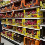 Justin Sullivan/Getty Images A man looks at a large Halloween candy display at a Target store.
