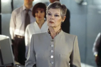 Eon / Kobal via Shutterstock A screengrab from the 1995 film GoldenEye Dench as MI6 boss M in GoldenEye in 1995