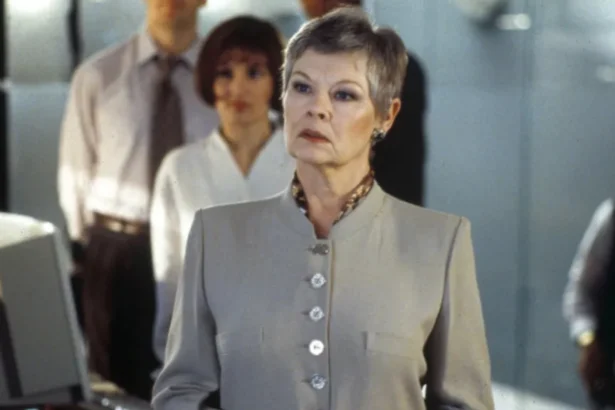 Eon / Kobal via Shutterstock A screengrab from the 1995 film GoldenEye Dench as MI6 boss M in GoldenEye in 1995