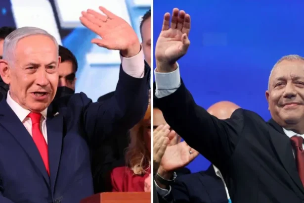 EPA/Reuters Composite image showing Benjamin Netanyahu (L) and Gadi Eisenkot (R)
