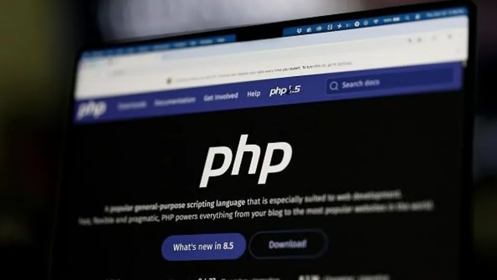 Getty Images Image of php.net home screen