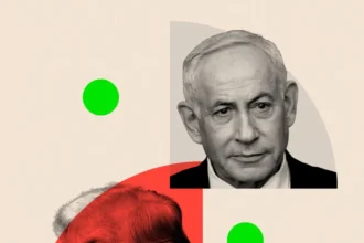 Getty A treated image of Donald Trump and Benjamin Netanyahu