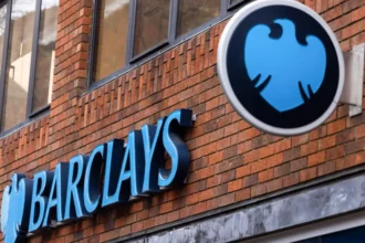 Getty Images Barclays logo on a branch