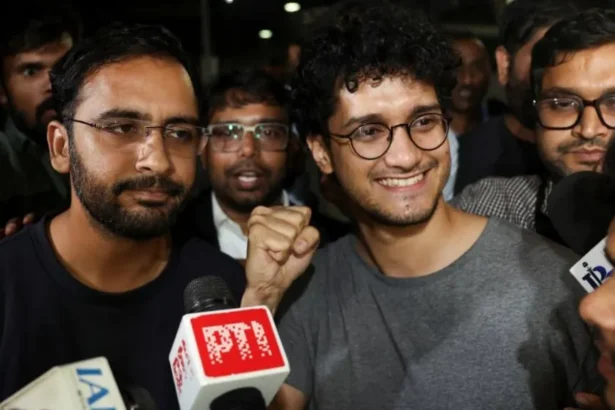 Reuters Saurav Das, chief spokesperson of the Cockroach Janta Party (CJP), and Ashutosh Ranka, CJP co-convenor, speak to the media after being released following a hearing before a Special Executive Magistrate, in New Delhi, India, October 21, 2026. REUTERS/Bhawika Chhabra