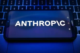 Getty Images Anthropic logo on a phone screen