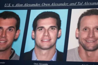 Getty Images The three Alexander brothers shown on a justice department charging document