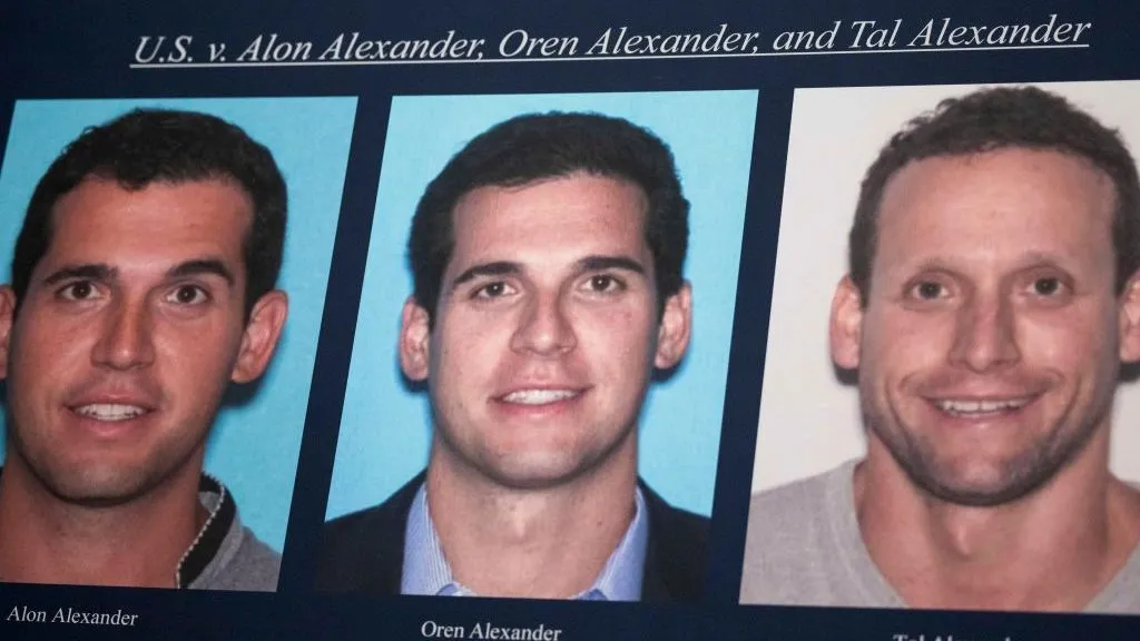 91a6d4b0-d173-11f1-9d71-6d5ae0660afe-jpg Getty Images The three Alexander brothers shown on a justice department charging document