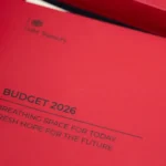 Kirsty O'Connor / HM Treasury The Budget 2026 cover, photographed in the No 11 office in Downing Street.