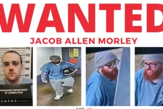 Tennessee Department of Correction Wanted poster for Jacob Morley