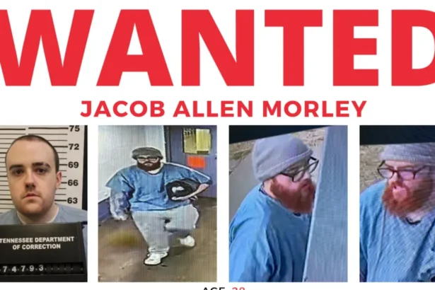 Tennessee Department of Correction Wanted poster for Jacob Morley