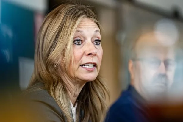 Getty Images Ohio's Democratic candidate for governor Amy Acton speaking at a campaign stop in her state in April 2026