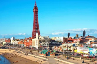 Getty Images Blackpool Tower seen against a blue sky